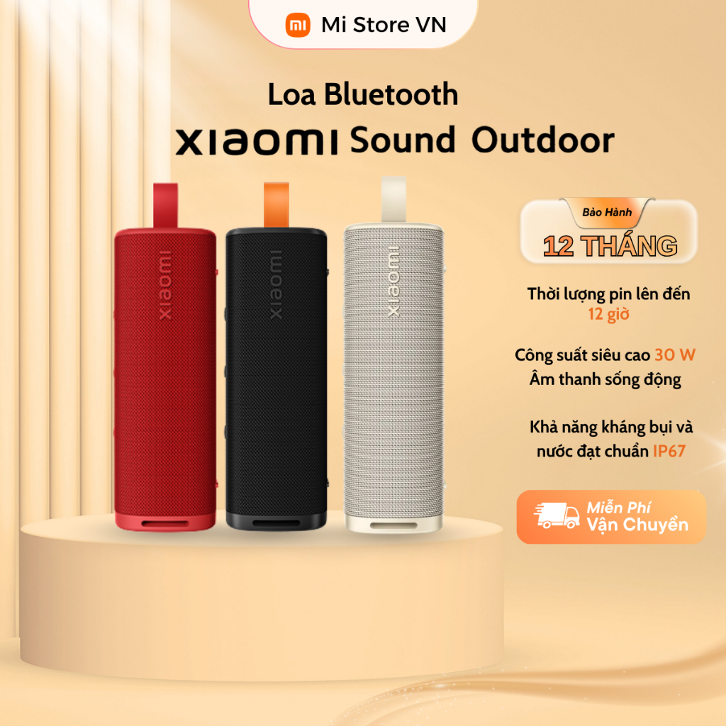 Loa Bluetooth Xiaomi Sound Outdoor 30W Bass Mạnh Mẽ - Bảo Hành 12 Tháng Chính Hãng