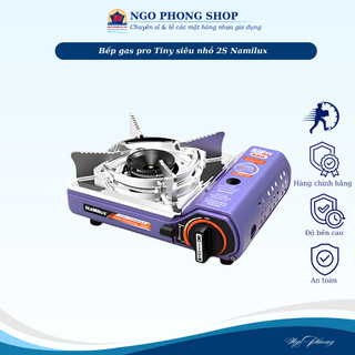 Bếp gas pro Tiny siêu nhỏ 2S Namilux (2221PS). Công suất cao, rút ngắn thời gian nấu. Kèm hộp nhựa.