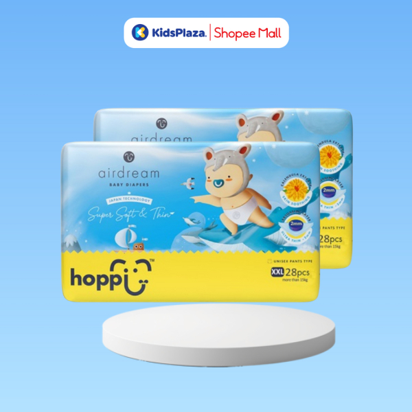 Bỉm - Tã quần mùa hè Hoppi Airdream size XXL 28 miếng (≥15kg)