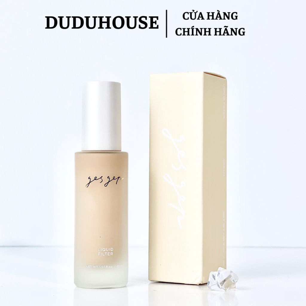 Kem nền Gesgep Liquid Filter kiềm dầu, chống nắng, lớp nền mỏng nhẹ mịn mướt 30ml Duduhouse