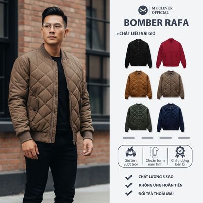 Áo Khoác Nam Bomber Trần Bông Rafa MK CLEVER trần bông 3 lớp dày dặn giữ nhiệt, giữ ấm cực tốt