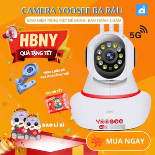 (MẠNG 5G) Camera Yoosee ba râu B7 hỗ trợ mạng 5G , quan sát ban đêm có màu và đàm thoại 2 chiều