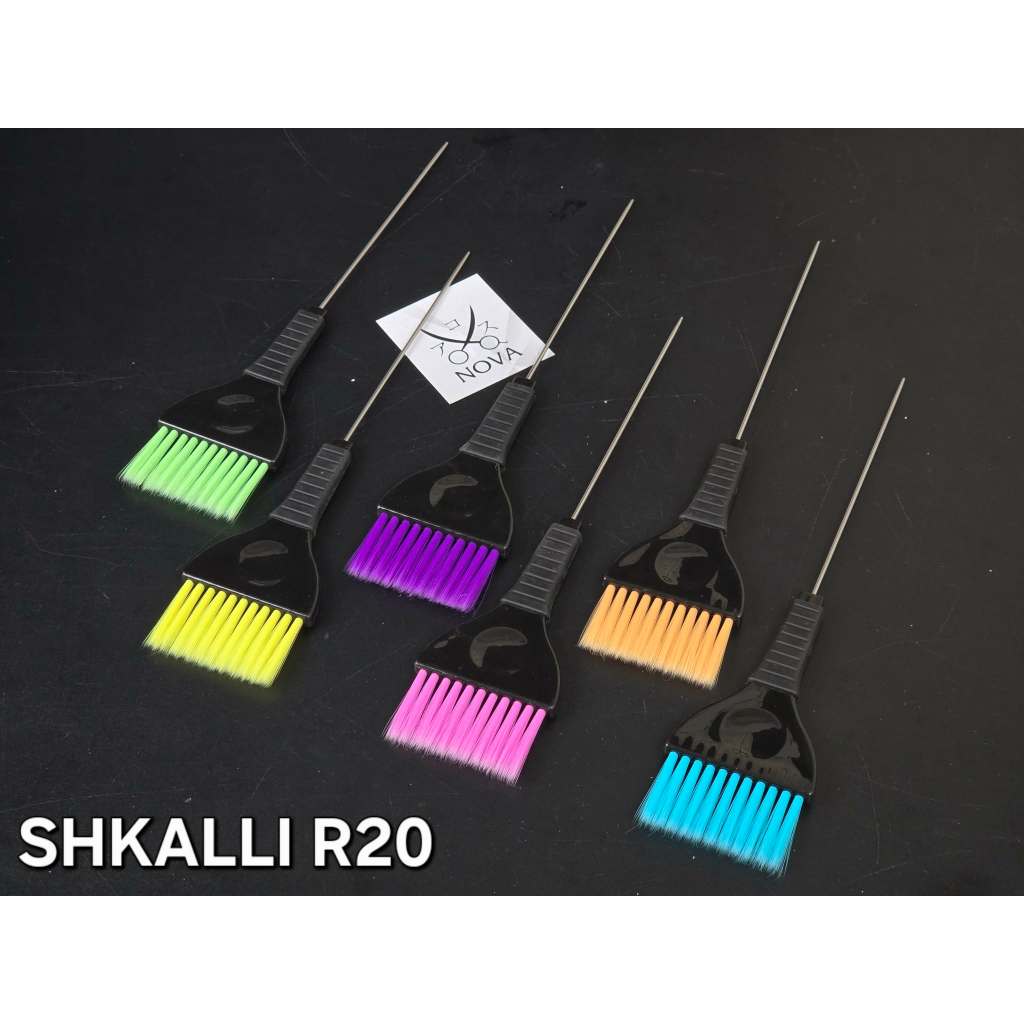 Chổi nhuộm Shkalli chuôi sắt cán dẹt R20P (lỗ tròn)