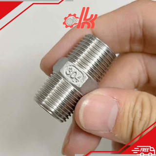 Kép inox 304 - Nối 2 đầu ren ngoài inox 304