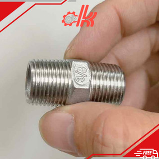 Kép inox 304 - Nối 2 đầu ren ngoài inox 304