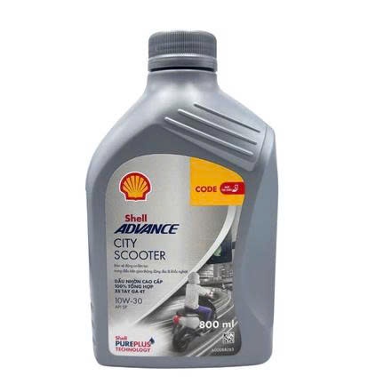 Nhớt xe tay ga Shell Advance City Scooter API SP 10W40 800ml