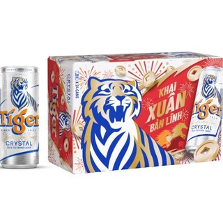 (Hỏa tốc) Thùng bia Tiger Crystal bạc 330ml x 24 lon