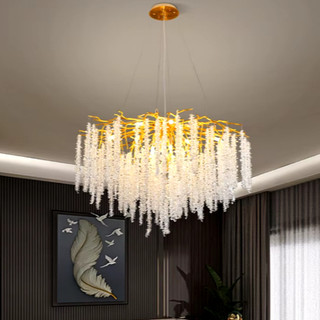 Đèn thả trần trang trí,Đèn thả phong khách,Đèn thả thủy tinh lumifan - Hàng Thật, Gía Trị Thật Đèn led trang trí 18W