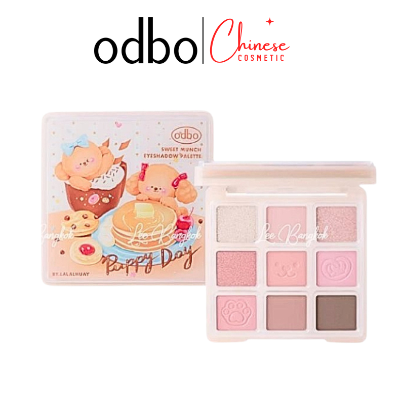 Bảng Mắt ODBO 9 Ô OD2024 MÈO KITTY - Tặng Kèm Kẹp Tóc