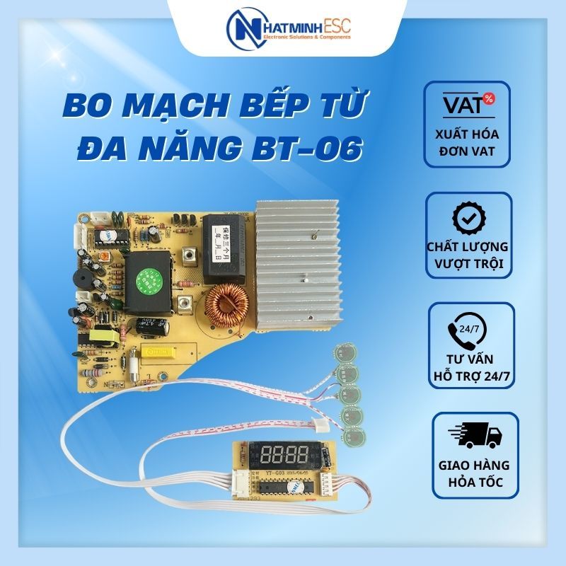Bo mạch bếp từ đa năng cảm ứng siêu mỏng BT-06