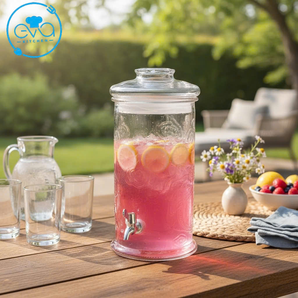 Bình Thủy Tinh Ngâm Rượu 10L Mẫu Rồng Chầu Đẳng Cấp - Bình Đựng Rượu TR10LV Có Vòi Chiết Tiện Lợi, T
