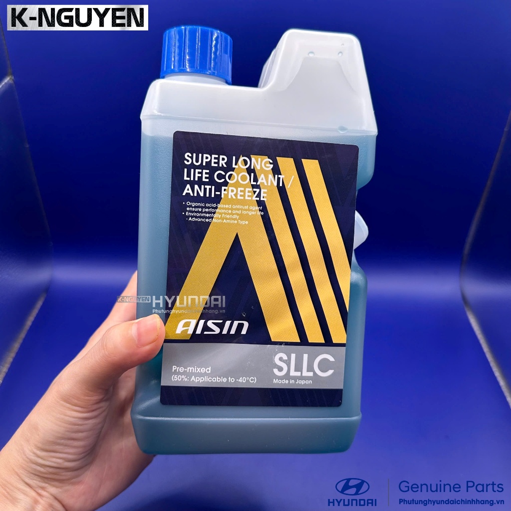 Nước Làm Mát Động Cơ AISIN Màu Xanh Dương 1L Chính Hãng Nhật Bản - Dùng Ngay Không Cần Pha - SLLC