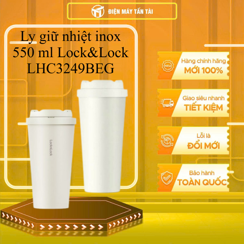 LHC3249BEG - Ly giữ nhiệt inox 550 ml Lock&Lock LHC3249 - GIAO TOÀN QUỐC