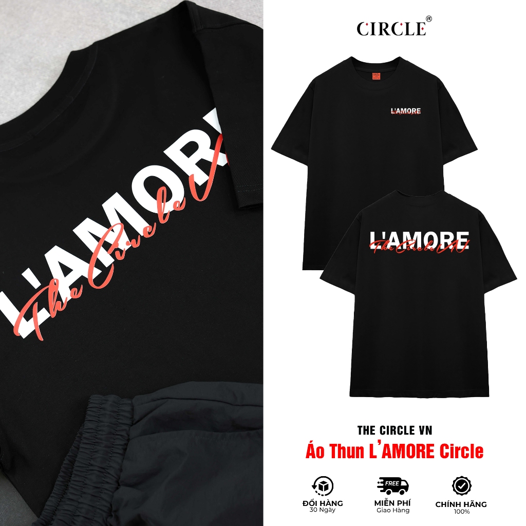 Áo Thun L’AMORE Circle Unisex cotton cao cấp - THE CIRCLE VN