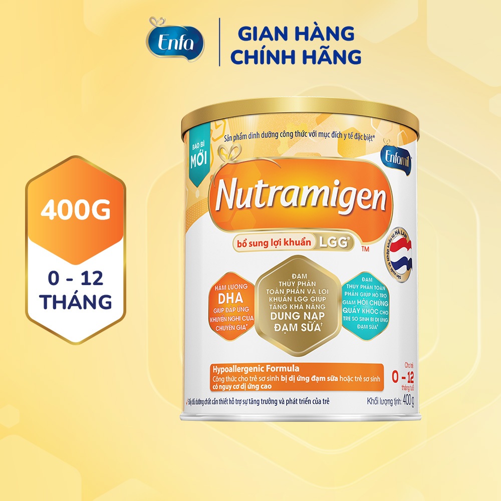 Sữa Bột Enfamil Nutramigen LGG - Sữa Cho Trẻ Dị Ứng Đạm Sữa Bò-400g