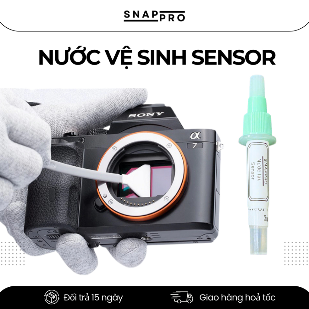 Nước Vệ Sinh Sensor Camera 3ml – Dung Dịch Lau Sensor & Ống Kính Bốc Hơi Nhanh, Không Vệt