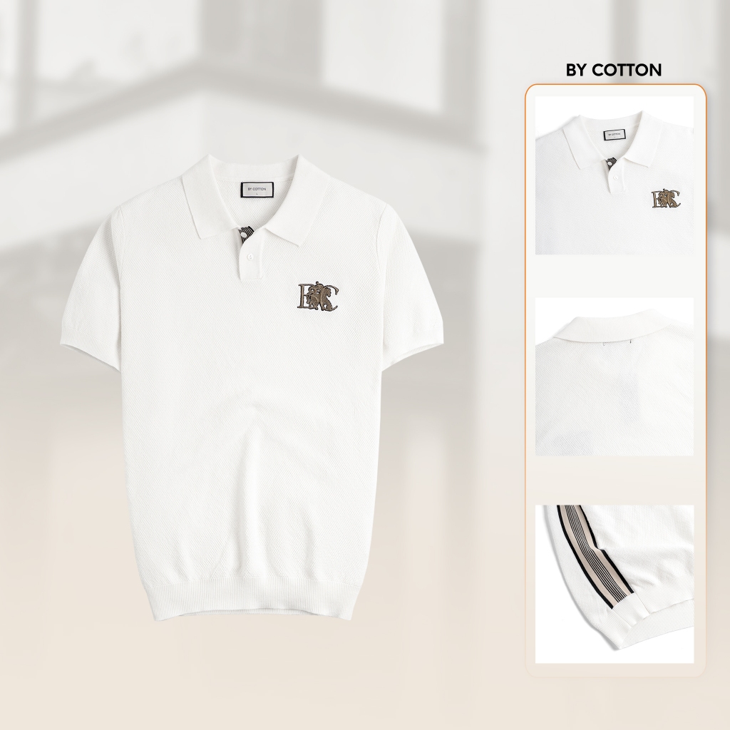 Áo Polo Nam Cao Cấp Dệt Kim By Cotton Phối Logo SS2 - BY COTTON