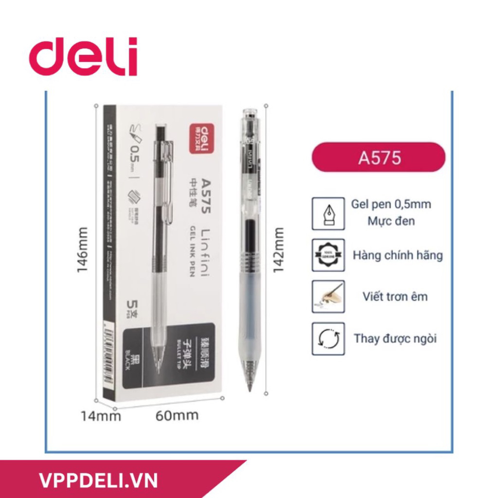 Bút gel deli A575