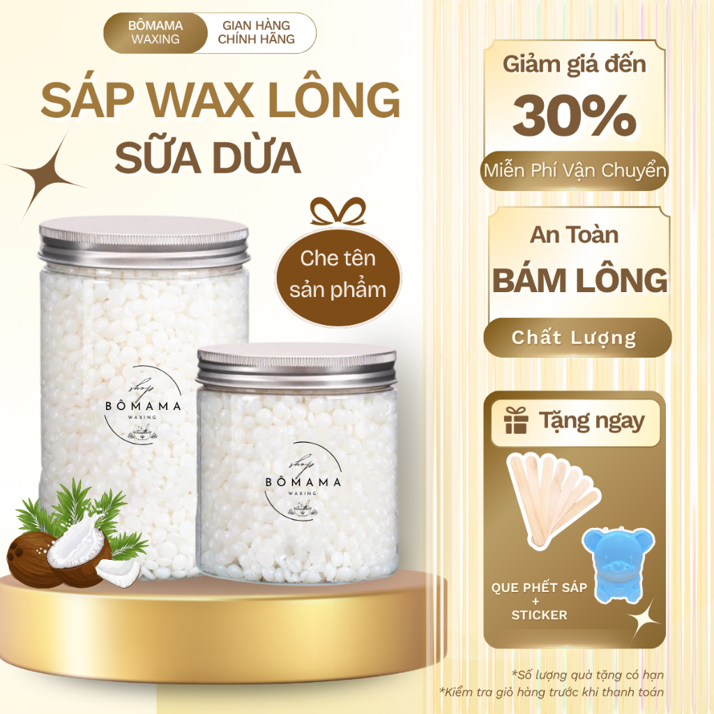 [siêu bám lông] Sáp Wax Lông Nóng BoMaMa Waxing wax lông nách, wax tay chân, sáp wax bikini, sáp wax