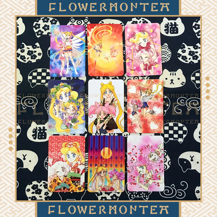 (Usagi X Chibiusa) Set 2 Thẻ Hình | Card Hình Bo Góc 1 Mặt - Sailor Moon | Thủy Thủ Mặt Trăng {Được 