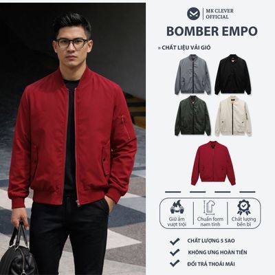 Áo Khoác Gió Nam Empo 2 lớp MK CLEVER siêu nhẹ phom trẻ trung thoải mái mặc 4 mùa chống nước cản gió