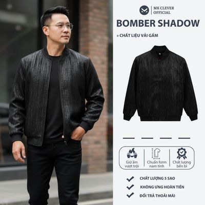 Áo Khoác Bomber Shadow MK CLEVER vải gấm hoạ tiết thêu tỉ mỉ, trần bông dày dặn, lên dáng trẻ trung