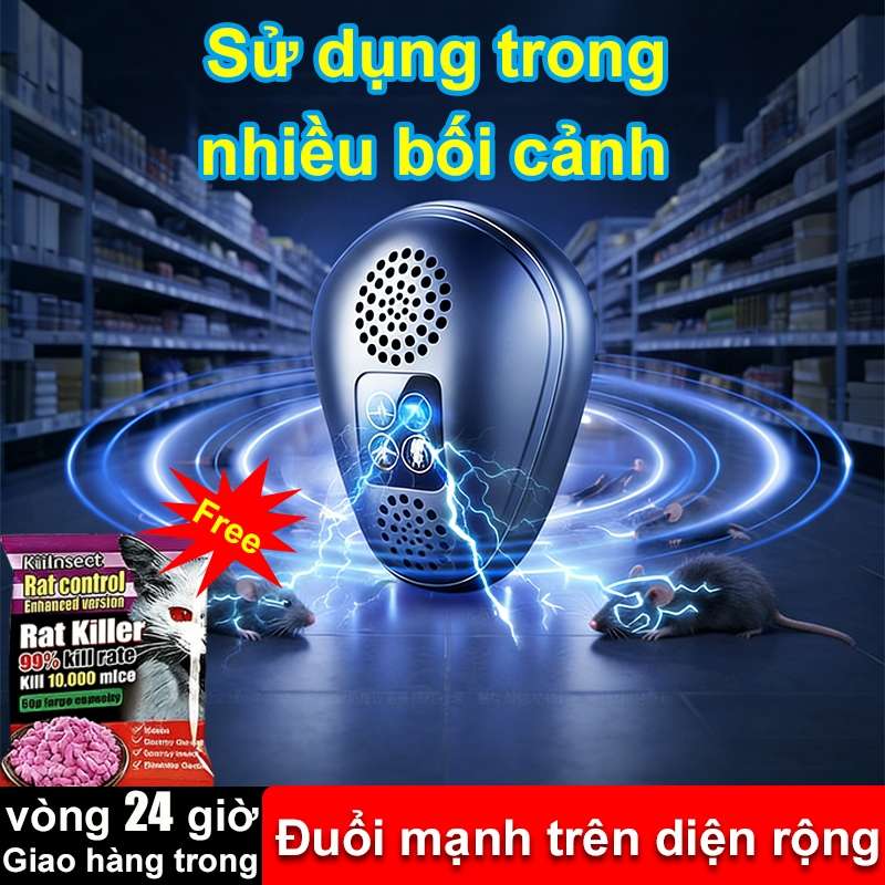 Máy Đuổi Chuột Siêu Âm siêu âm diệt chuột an toàn cho người và thú cưng Diệt chuột diện rộng