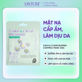 Mặt Nạ Than Hoạt Tính Lro'Cre Calm & Clear Blemish Control Mask 125g/ 5 Miếng