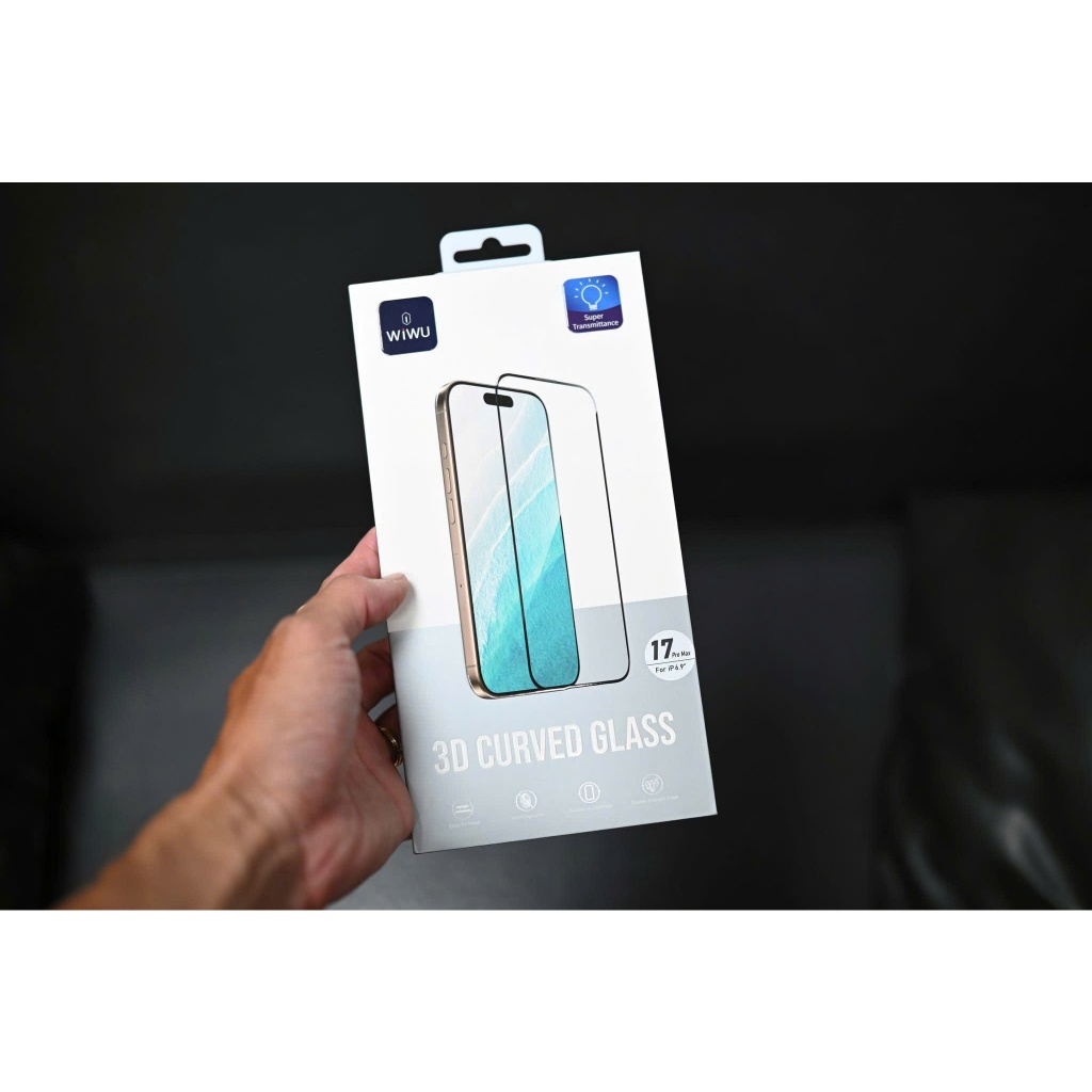 Cường lực WIWU 3D{KHÔNG LẸM VIỀN} 16 Promax, 16 Pro, 16 Plus, 16e/13/14/13Pro, 15/16/17 thường, 17 A