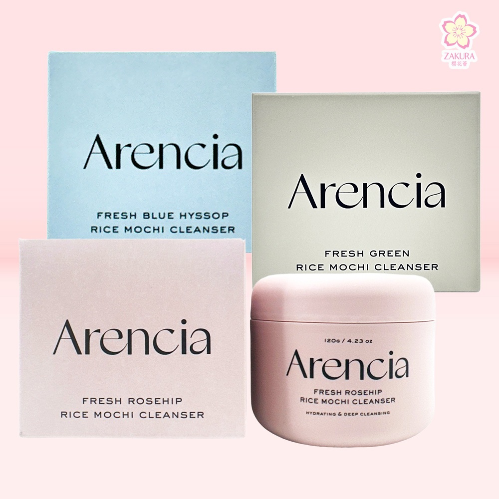 Arencia Rice Mochi Cleanser 120g - Fresh Green / Fresh Rosehip / Fresh Blue Hyssop sữa rửa mặt Hàn Q
