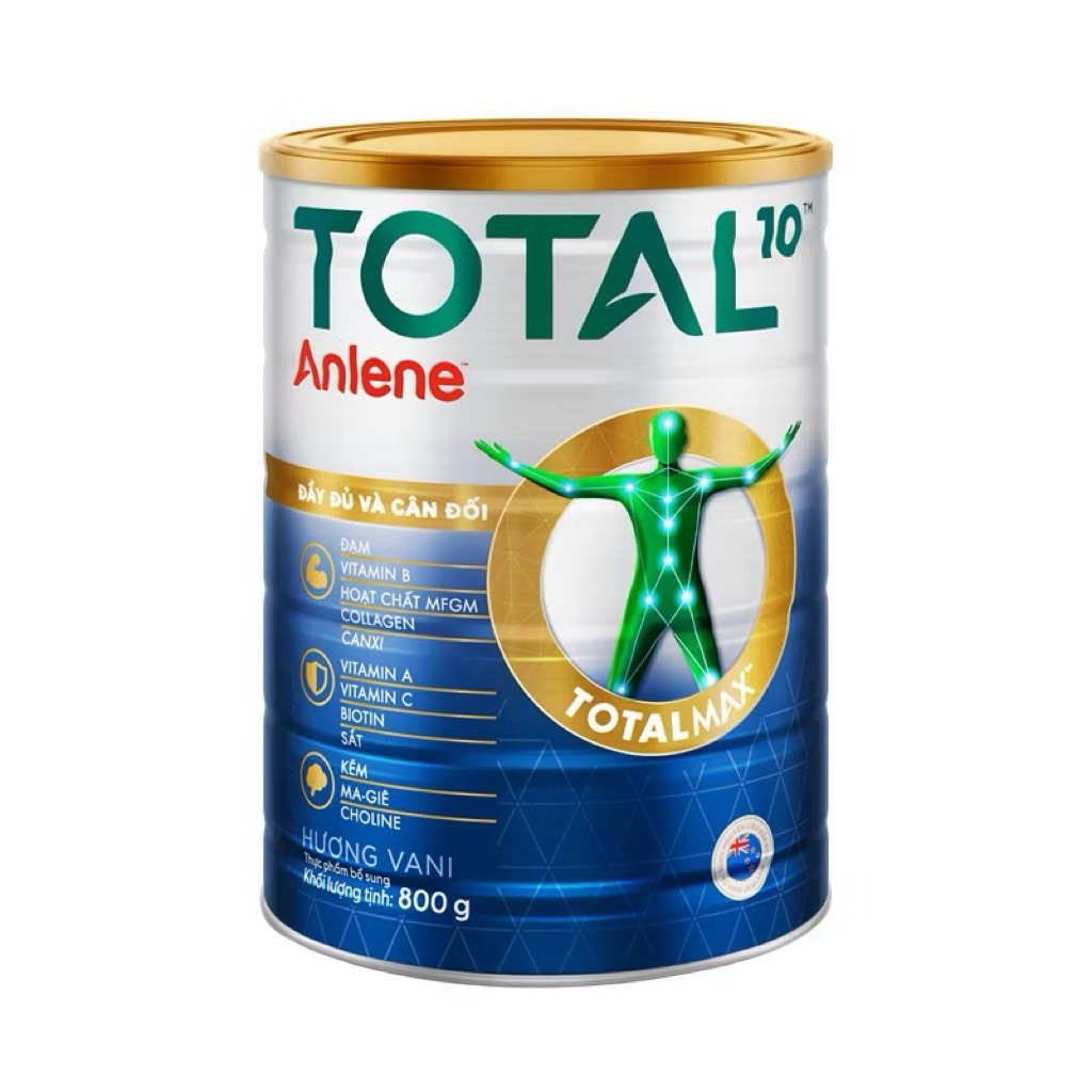 Sữa bột Anlene TOTAL 10 bổ sung dinh dưỡng 800g