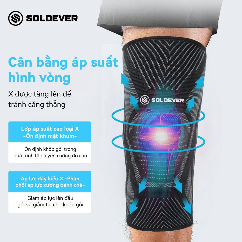 SOLOEVER Bó Gối Thể Thao Bảo,Đệm đầu gối, Vệ Đầu Gối Tránh Chấn Thương Khi Chơi Bóng Đá Bóng Rổ Cầu Lông Tập Gym