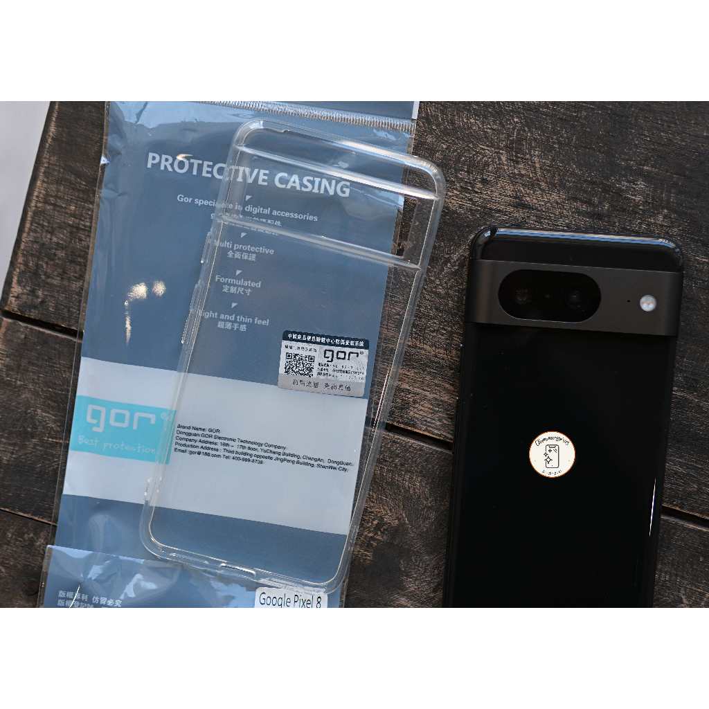 Ốp lưng GOR Google GG Pixel 8 cao cấp hãng Gor Silicon trong suốt, chống ố vàng
