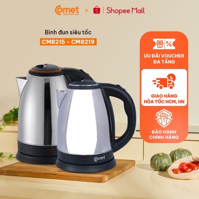 [KHO HCM] Bình đun siêu tốc 2 lớp 1.5L và 1.8L, inox 201