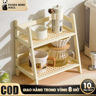 Kệ Để Đồ Đa Năng Bằng Gỗ Mini Hai Tầng Phong Cách Tối Giản, Hoàn Hảo Cho Không Gian Nhỏ