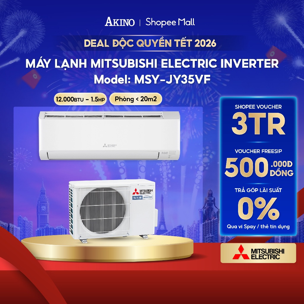 MSY/MUY-JY35VF I Máy Lạnh Mitsubishi Electric Inverter Tiết Kiệm Điện 12.000BTU/1.5HP/1.5Ngựa Model 