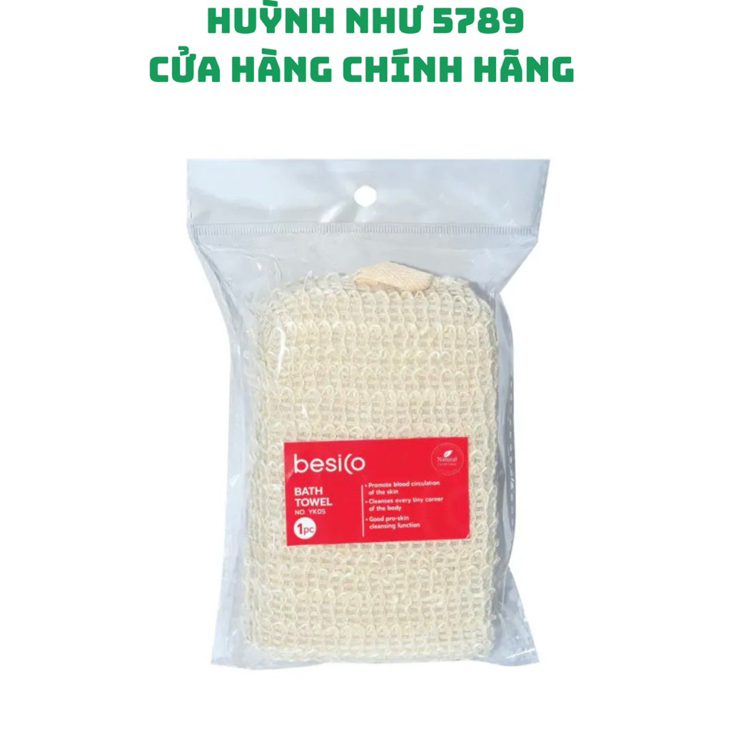 [CHÍNH HÃNG]Bông tắm Besico YK05,tẩy tế bào chết