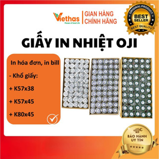 (GIÁ HỦY DIỆT) Giấy in Hóa Đơn OJI K57, K58, K80 - 1 cuộn, Giấy in nhiệt, in bill K57 cho máy cà thẻ, Pos cầm tay