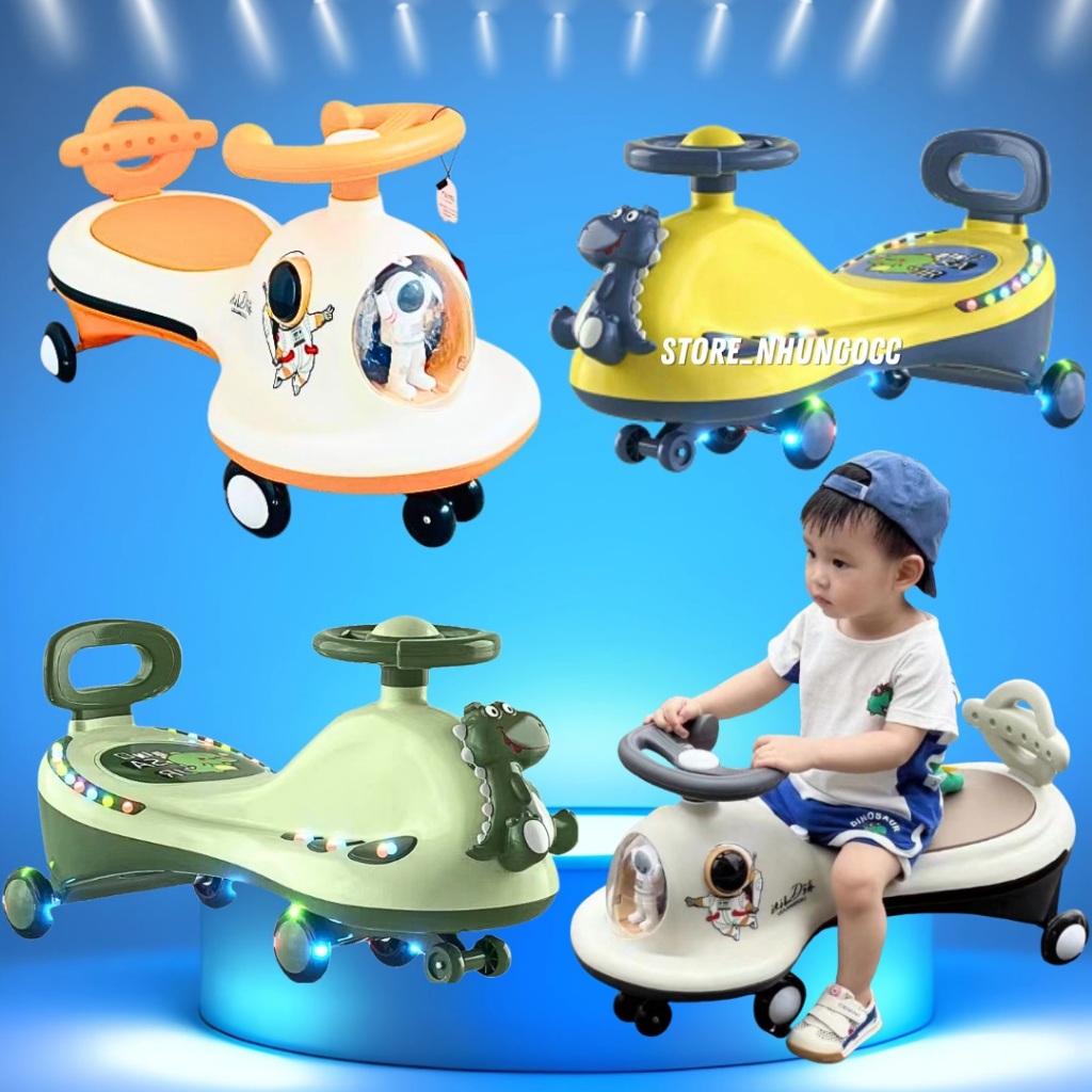 👉Xe lắc cho bé mẫu mới , Xe lắc chòi chân có nhạc và đèn cho bé từ 1-6 tuổi |