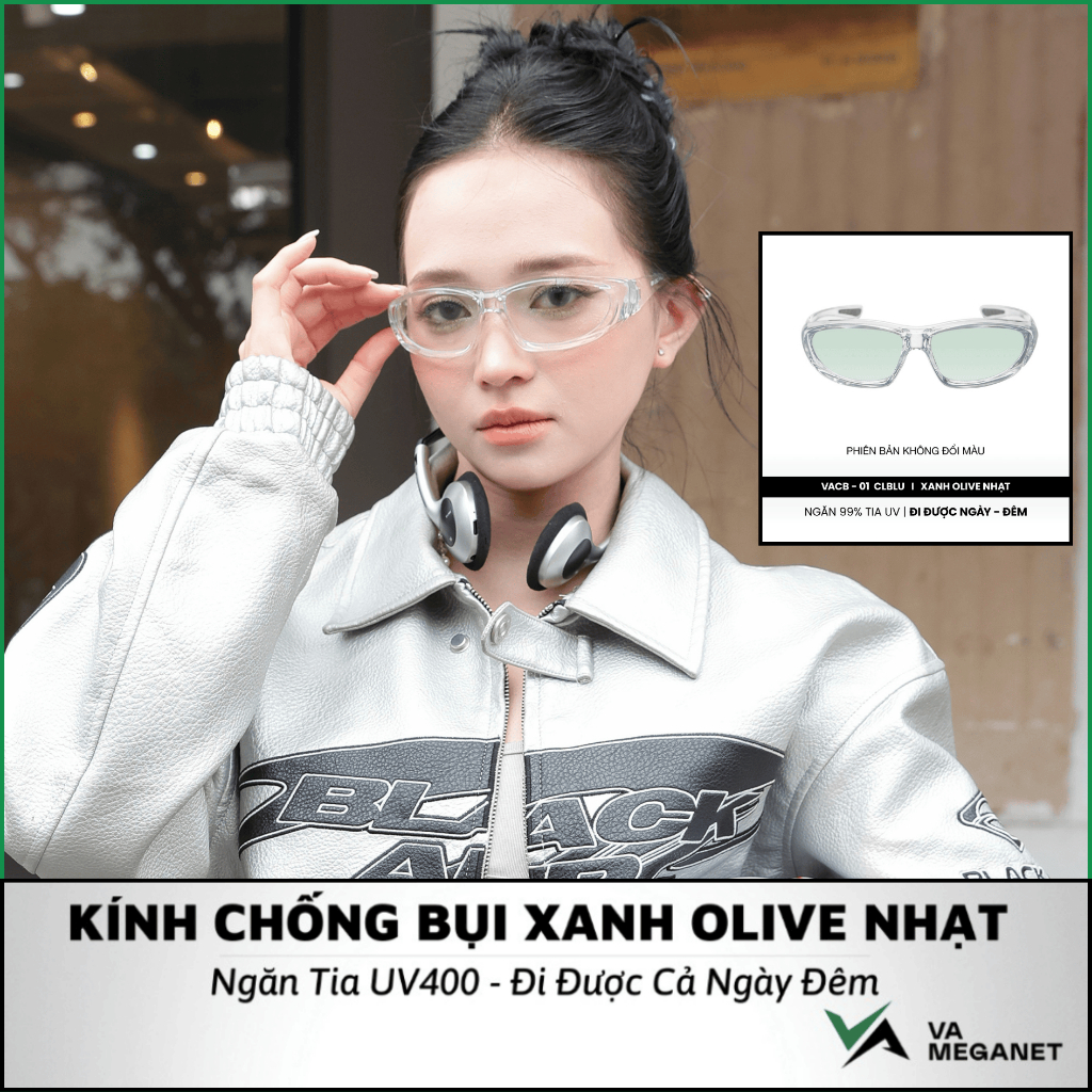 Kính Đi Đường Nam Nữ Chống Bụi Đi Cả Ngày Lẫn Đêm Dành Cho Người Đi Xe Máy Xe Đạp Ngăn Tia UV400 99%