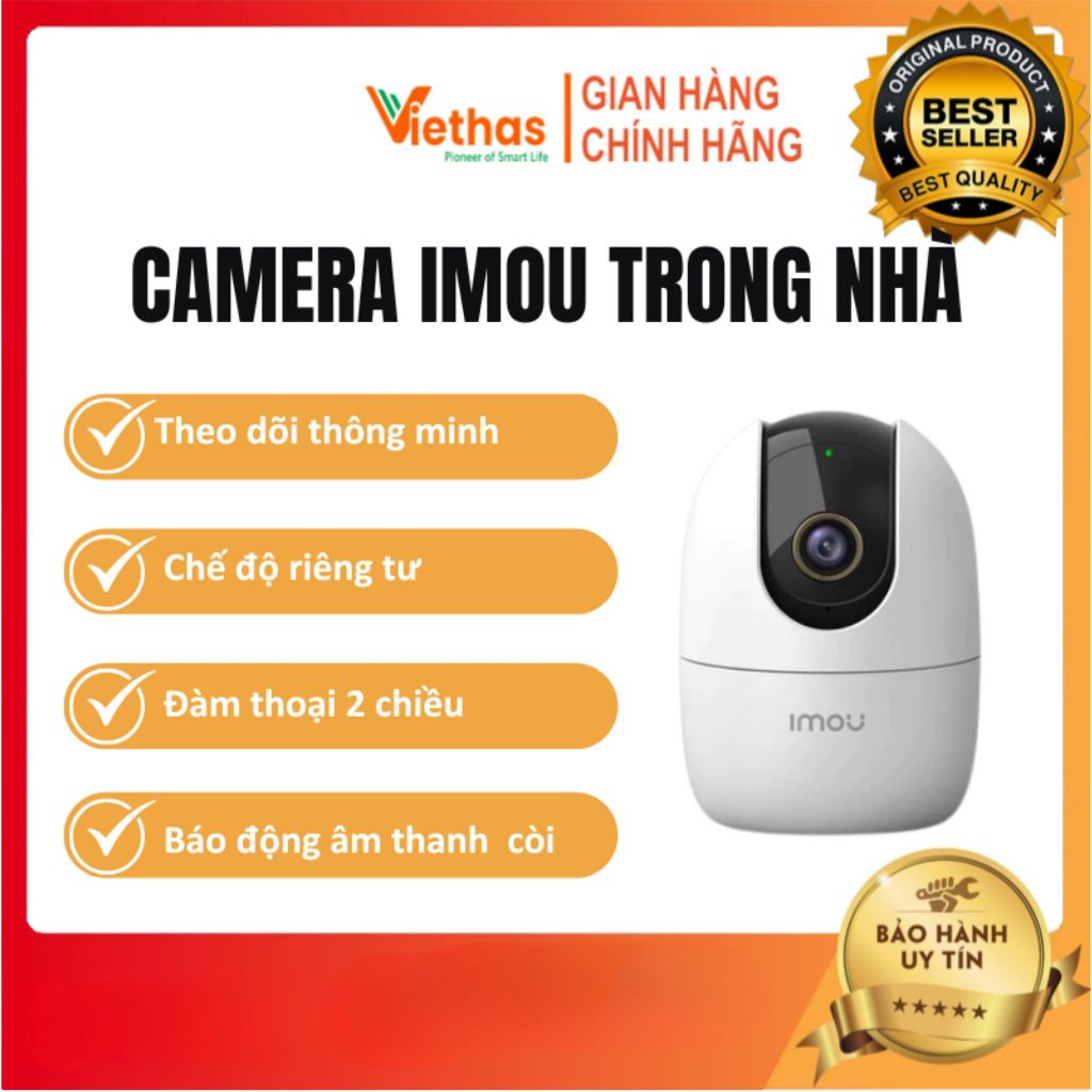 Camera WiFi IMOU Ranger 2 -  A32 3MP - A42 4MP Trong Nhà Xoay 360 Độ, Đàm Thoại 2 Chiều