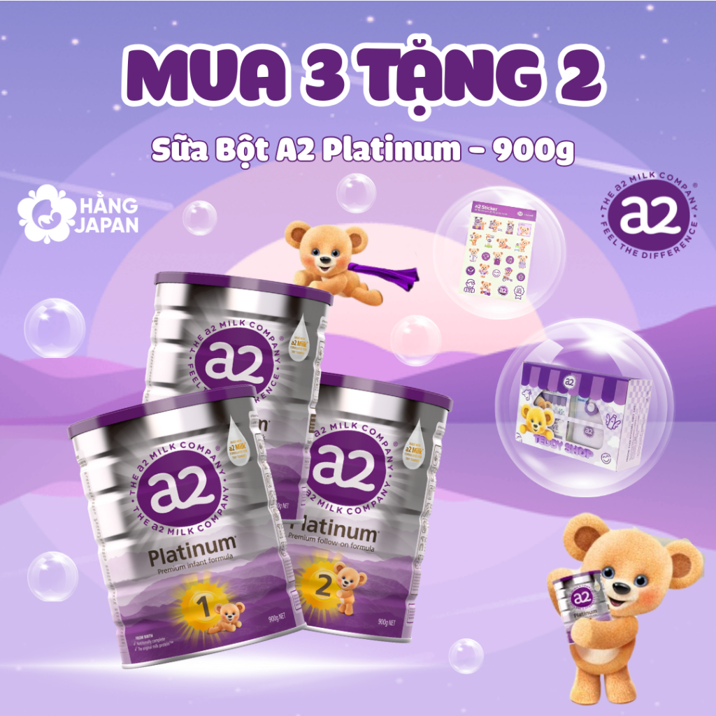 Sữa A2 Platinum Úc hộp 900g số 1,2,3,4
