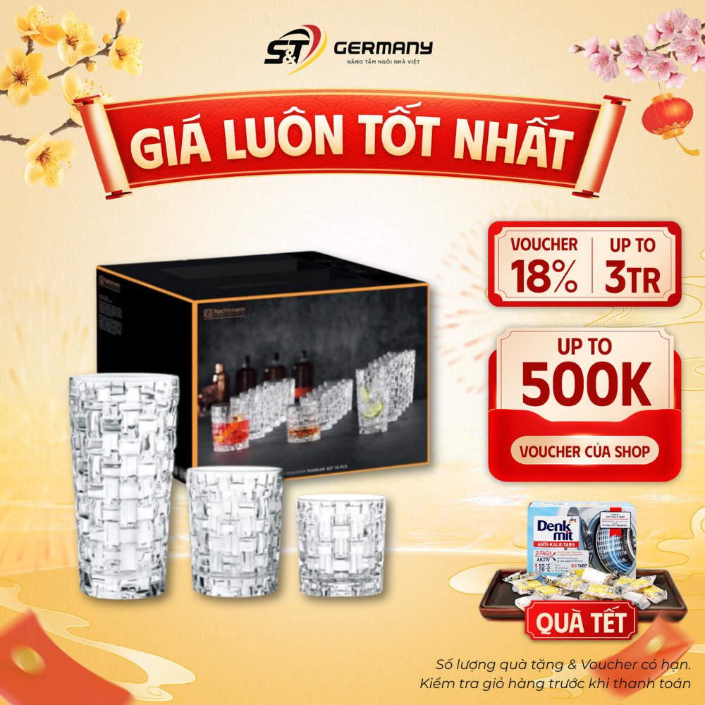 Bộ 18 Cốc Nachtmann Bossa Nova , Bộ Cốc Sang Trọng GermanySnT 290019