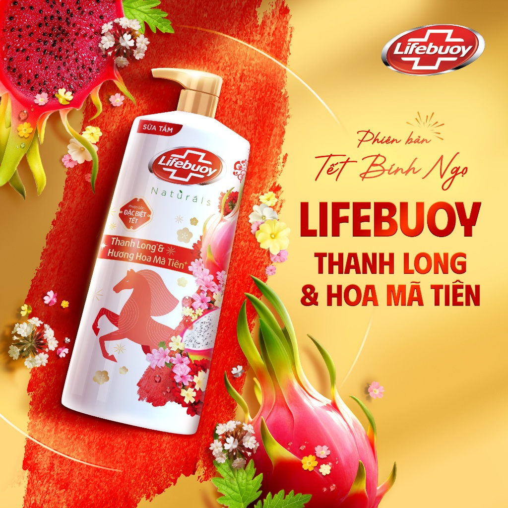 [LIVE]Sữa tắm Lifebuoy Phiên Bản Đặc Biệt Tết - Thanh Long & Hoa Mã Tiên 800g