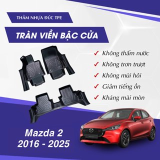 Thảm Lót Sàn Ô Tô TPE Nhựa Đúc Mazda 2 2016 - 2025 TRÀN VIỀN Không Mùi, Chống Nước Ôm Khít Form Xe