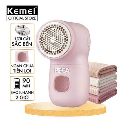 Máy cắt xơ vải quần áo KEMEI KM-166 Loại bỏ lông xù hiệu quả, giúp đồ len dạ như mới - Chính Hãng