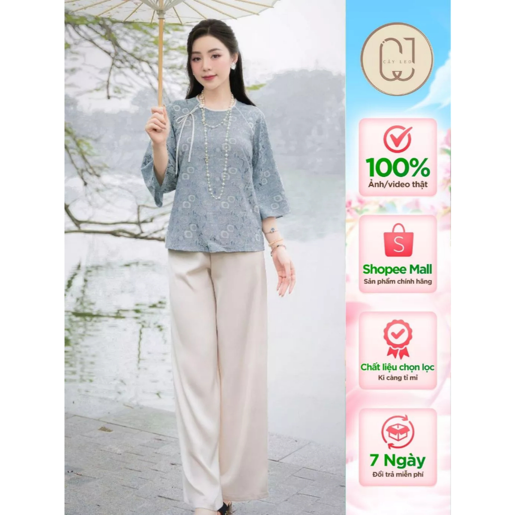 Pháp Phục Nữ Thiết Kế Nhược Hy CayLeo Design Đồ Lam Cao Cấp Kèm Quần - NH724