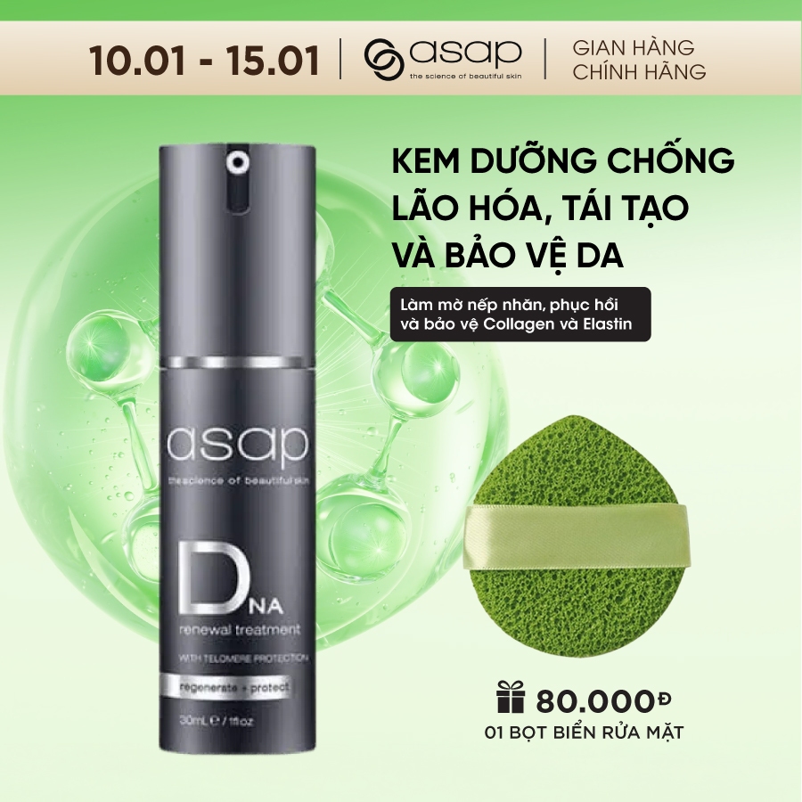 ASAP chống lão hóa, tái tạo và bảo vệ da  Asap DNA Renewal Treatment làm mờ nhăn 30ml