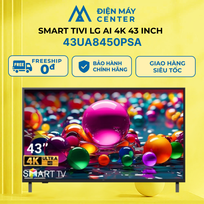 Smart Tivi LG AI 4K 43 inch 43UA8450PSA - Bảo hành chính hãng 24 tháng