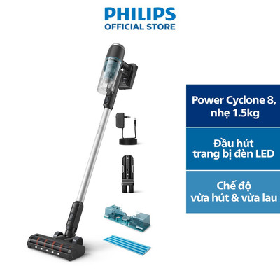 [Livestream] - Máy Hút Bụi Không Dây 2 trong 1 Dạng Cán Philips XC3131/01 (có chế độ lau) - Hàng Chính Hãng